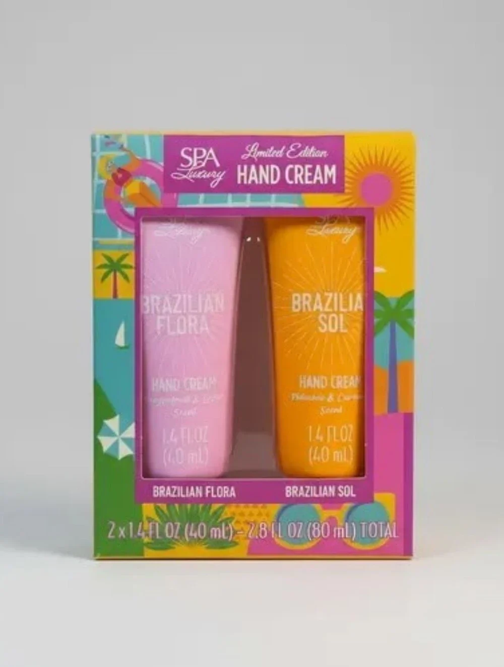 Brazilian Flora & Brazilian Sol Hand Cream Duo - Pink & Orange